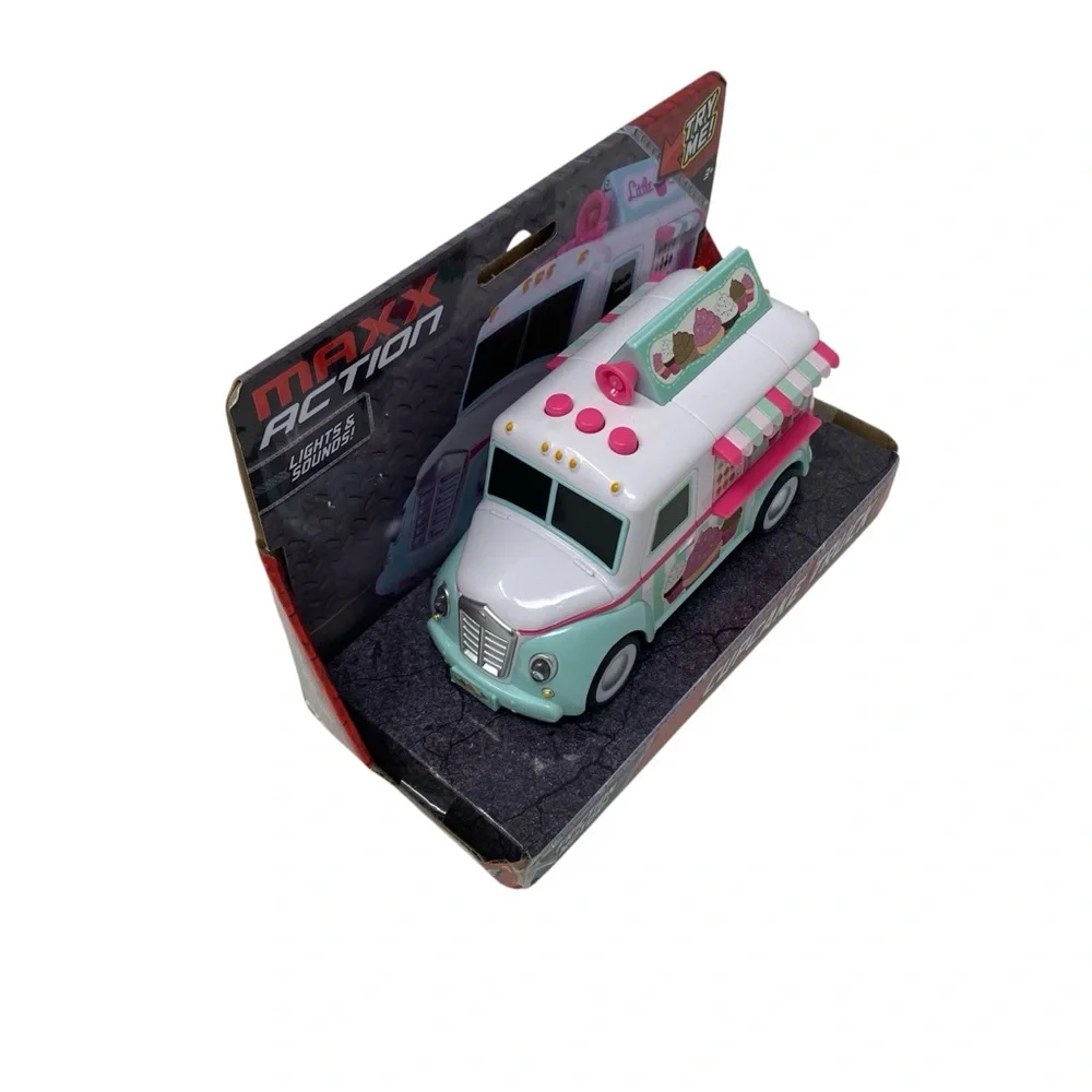 Maxx Action 5” Ice‎ Cream Truck Friction Motor Lights & Sounds, Rubber Tires NEW - Picture 3 of 6